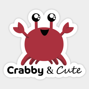 Crabby & Cute - Happy Crab Sticker